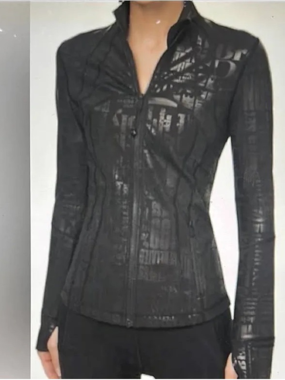 Lululemon Define Jacket Manifesto 20YR spark foil Shine Black
